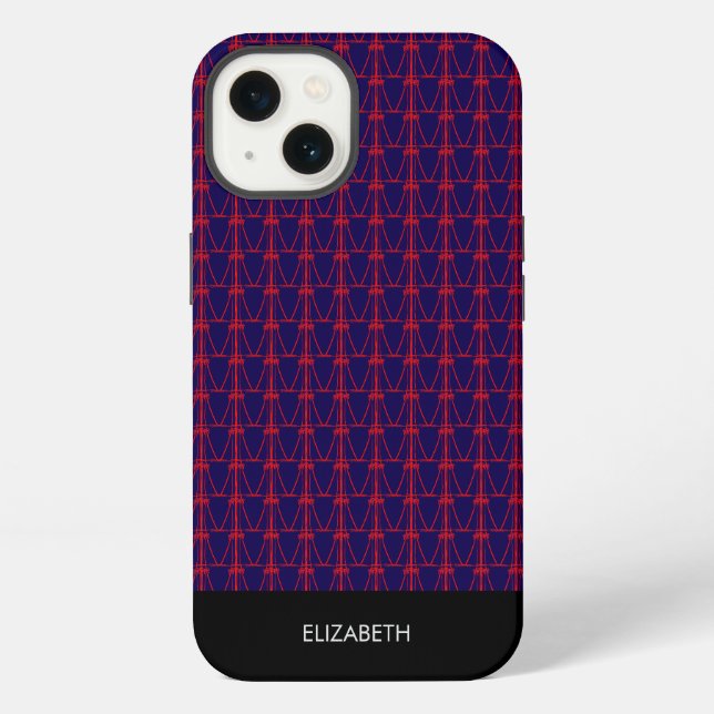 Dad, Red Coconut Trees Pattern  Iphone Case (Back)