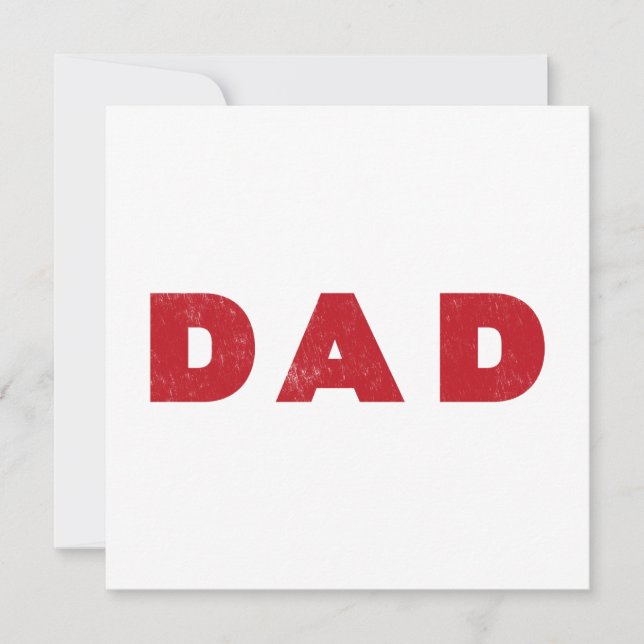 Dad [Red Distressed Text] (Front)