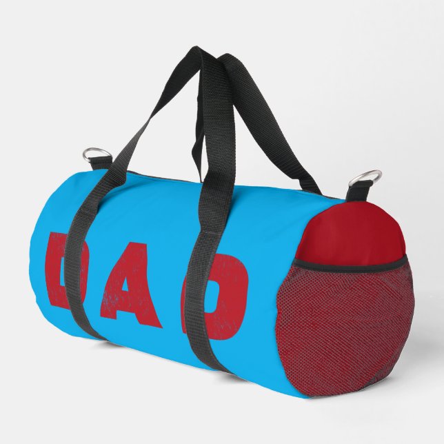 Dad [Red Distressed Text] Duffle Bag (Right Corner)