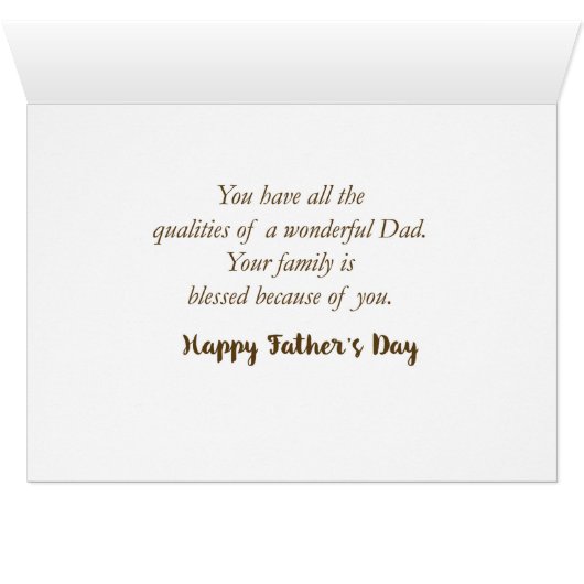Dad Religious Father's Day Qualities (Inside Horizontal (Bottom))