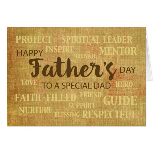 Dad Religious Father's Day Qualities (Front Horizontal)