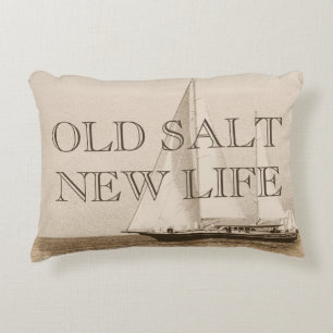 Dad Retirement Sailboat Vintage Photo Accent Pillow