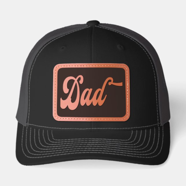 Dad Retro  Leather Patch Hat (Front)