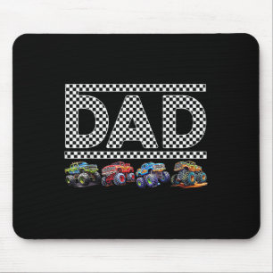 Dad Retro Monster Truck Family Crew Birthday Match Mouse Pad