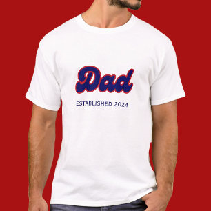 Dad retro red and blue, custom year T-Shirt