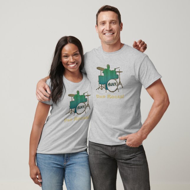 Dad Rocks! ~ Drummer Dad Tee (Unisex)