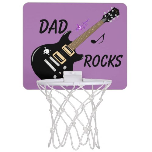 Dad Rocks Electric Guitar Mini Basketball Hoop