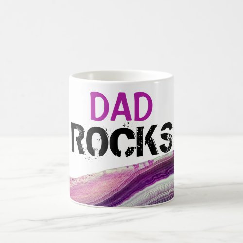 *~* Dad Rocks Lapidary Agate Stone Coffee Mug