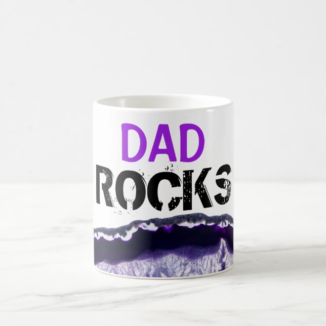 *~* Dad Rocks Stones Lapidary Agate Coffee Mug (Center)