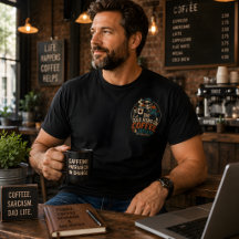 Dad Runs On Coffee & Sarcasm Funny father's day