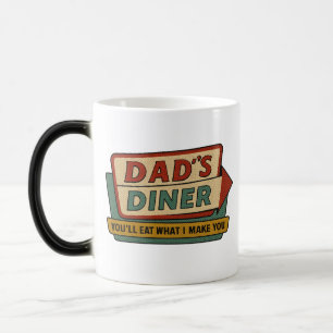 Dad’s Diner Retro Sign – Ben-Day 1950s Pop Art Color Morph Mug