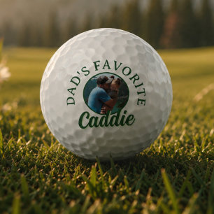 Dad’s Favorite Caddie Photo Golf Balls