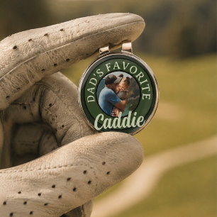 Dad’s Favorite Caddie Photo Golf Hat Clip