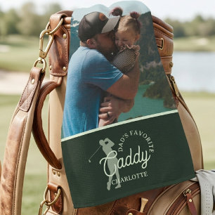 Dad’s Favorite Caddy Photo Golf Towel