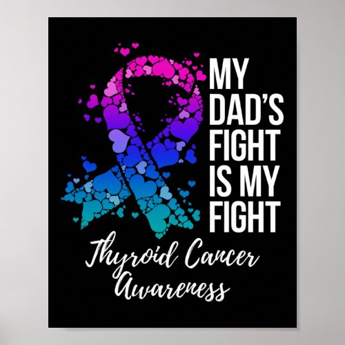 Dads Fight Is My Fight Thyroid Cancer Awareness  Poster