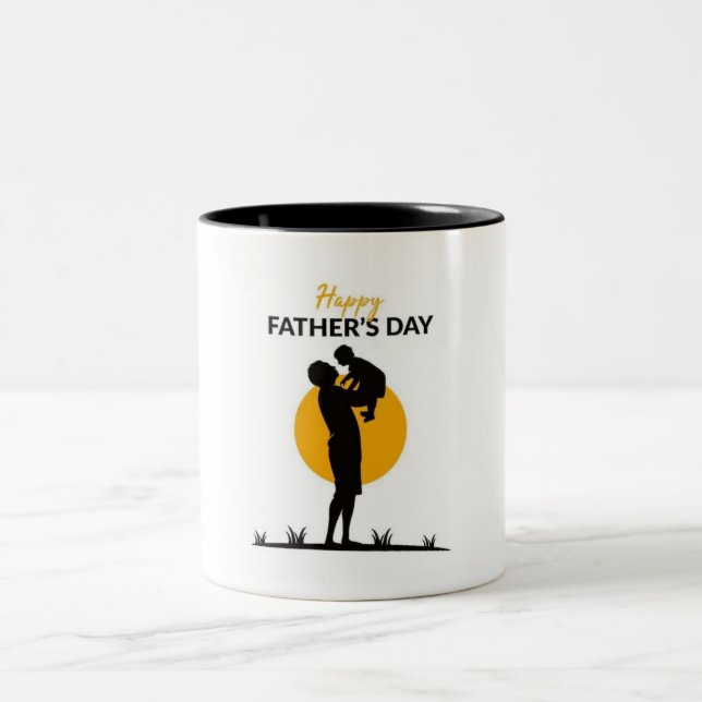 "Dad’s Forever Mug" Two-Tone Coffee Mug (Center)