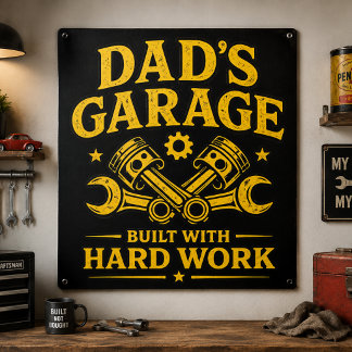 Dad’s Garage Metal Wall Art Sign