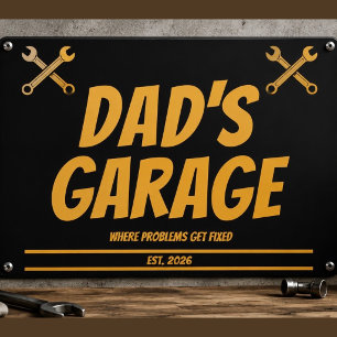 Dad’s Garage Metal Wall Art Workshop Decor