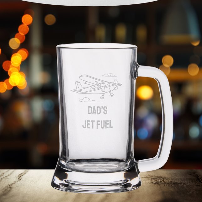 Dad’s Jet Fuel,Cessna airplane,Cool Funny Birthday Stein (Creator Uploaded)