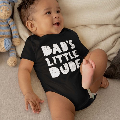 Dads Little Dude Baby Bodysuit