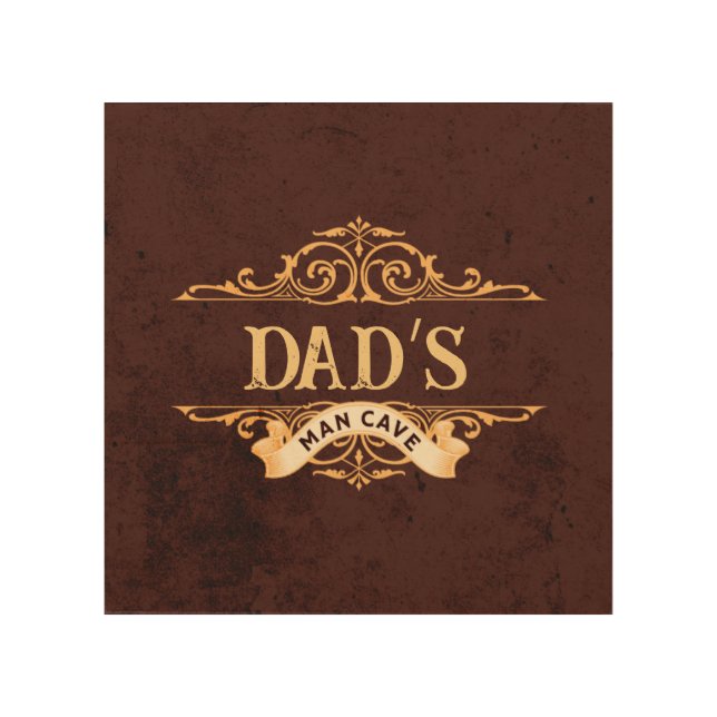 Dad’s Man Cave - wood wall art (Front)