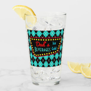 Dad’s Retro Diner Glass Tumbler Gift