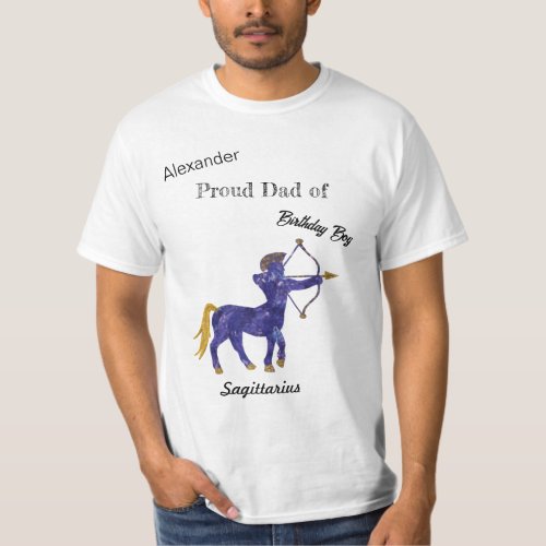 Dad Sagittarius Zodiac Sign Birthday T_Shirt