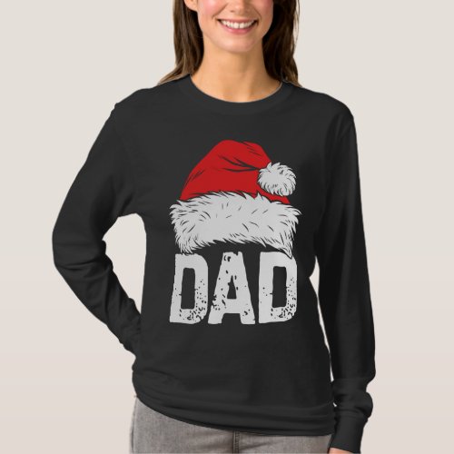 Dad Santa Christmas Family Matching Pajamas Papa X T_Shirt