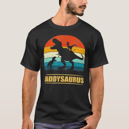 Dad Saurus Daddy Dinosaur T Re 2 Kids Family Fathe T_Shirt