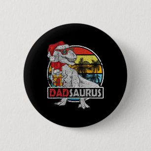 Dad Saurus T Rex Dinosaur Family Matching Xmas Chr Button