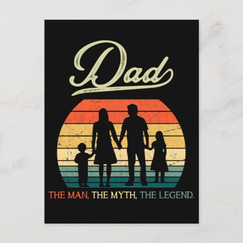 Dad Saying Children wife Family Father Postcard