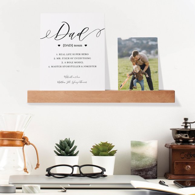 Dad Script Personalized Definition Photo Memory Picture Ledge (Creator Uploaded)