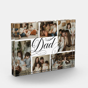 Dad Script Typography 6 Photo Collage Block