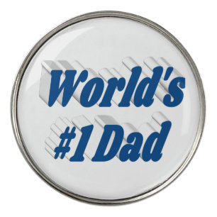 Dad sea blue text golf ball marker