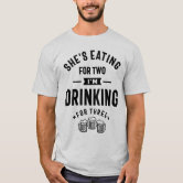 Ann Arbor Tees Drinking for Three Funny New Dad Father Pregnancy Announcement Joke T-Shirt