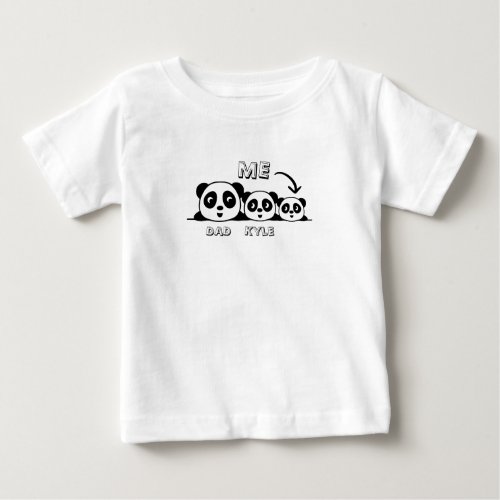 Dad Sibling and Me  1 parent 2 kids  Baby T_Shirt