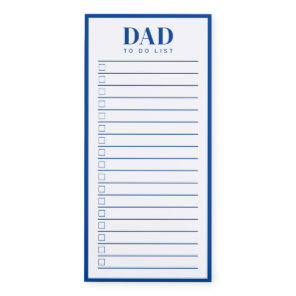 Dad Simple Blue White Checkbox To Do List  Magnetic Notepad
