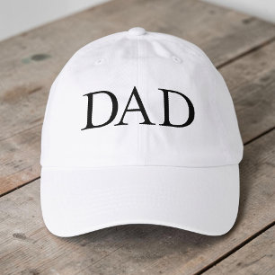 DAD Simple Bold Black Lettering Hat