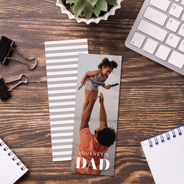 Dad Simple Minimalist Photo Father's Day Bookmark (Creator Uploaded)