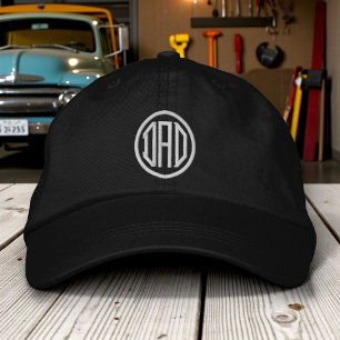 Dad Simple Modern Typography Custom Embroidered Baseball Cap