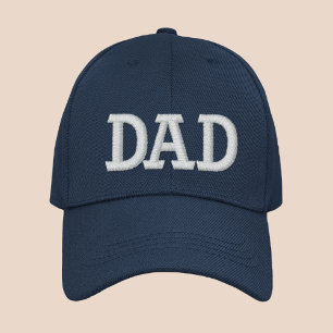Dad Simple Modern Typography Custom Embroidered Baseball Cap