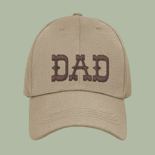 Dad Simple Modern Typography Custom Embroidered Baseball Cap