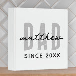 Dad Since 20XX Modern Simple Preppy 3 Ring Binder<br><div class="desc">This simple and modern design is composed of san serif typography.</div>