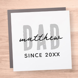 Dad Since 20XX Modern Simple Preppy Car Magnet