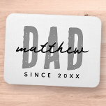 Dad Since 20XX Modern Simple Preppy Magnet<br><div class="desc">This simple and modern design is composed of san serif typography.</div>