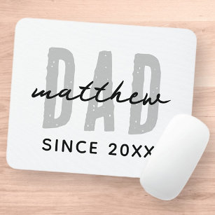 Dad Since 20XX Modern Simple Preppy Mouse Pad