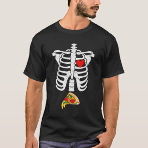 Dad Skeleton Pizza  Funny Halloween Costume Pizza  T-Shirt
