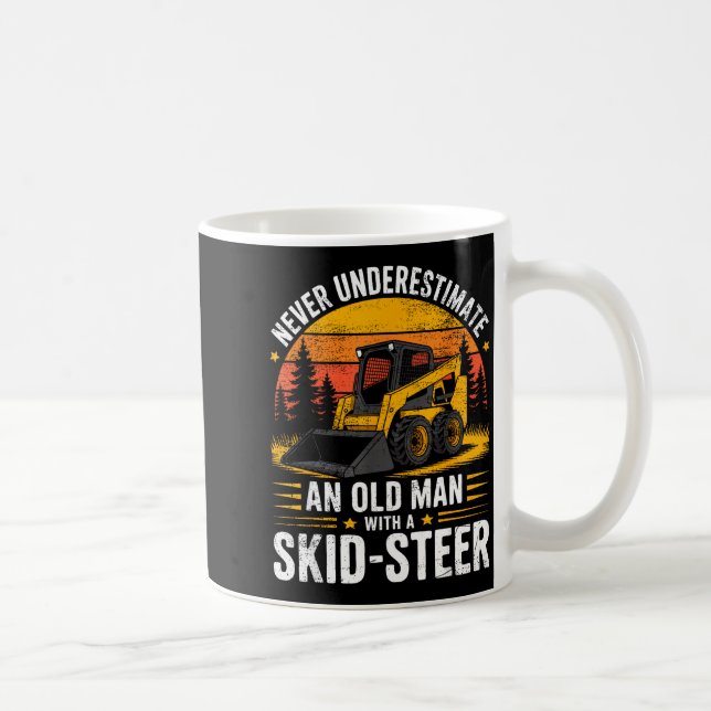 Dad Skid Steer Operator Father Construction Heavy  Coffee Mug (Right)