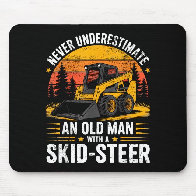 Dad Skid Steer Operator Father Construction Heavy  Mouse Pad (Front)