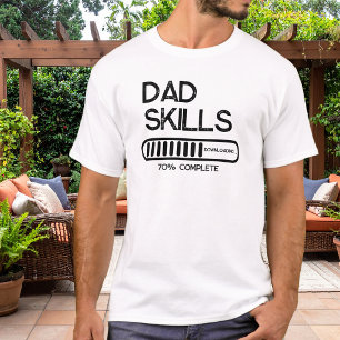 Dad Skills Downloading Funny New Dad Black T-Shirt